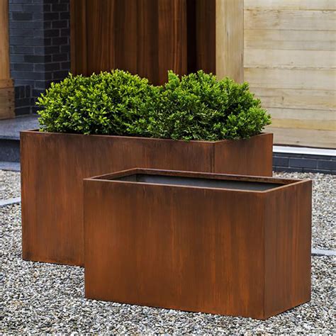 metal jen box planter|metal planter boxes outdoor.